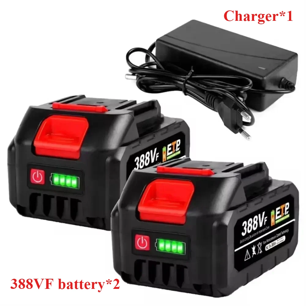 388VF 18V Battery 22500mah 15000mAh 928VF 128VF Large Capacity Rechargeable Lithium Ion Battery for Makita Electric Power Tool: green