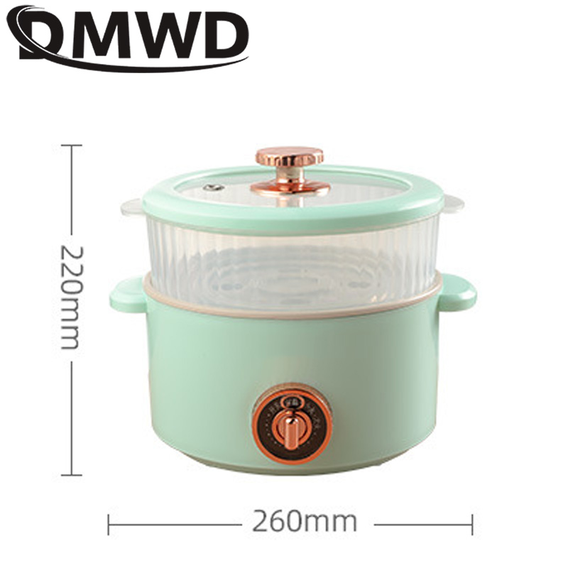 2.5L Multifunction Electric Soup Stew Porridge Noodle Cooking Pot Ceramic Glaze Inner Egg Omelete Frying Pan Hotpot Food Steamer