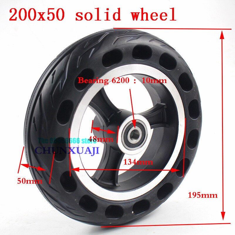 200x50 solid wheel for Electric Scooter 8'' Tyre With Wheel Hub 8 inch Scooter Tyre Aluminium Alloy Wheel Electric Vehicle