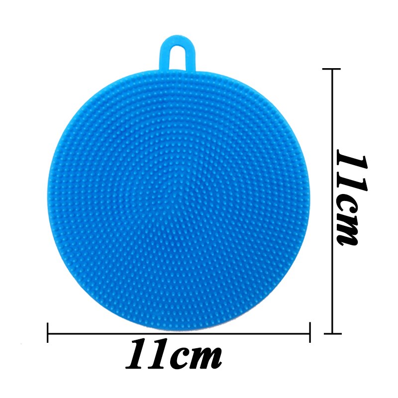 Plato de silicona lavador de esponja de frotar utensilio antibacteriano para limpieza de cocina, limpieza suave, cepillo utensilios de cocina antibacteriano