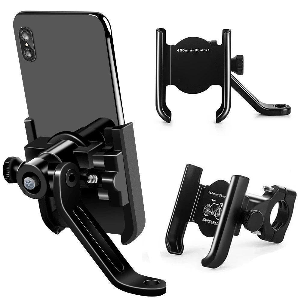 Aluminium Motorfiets Fiets Telefoon Houder Fiets Gps Beugel Bike Ondersteuning Clip Spiegel Fietsstuur Mobiele Telefoon Houder