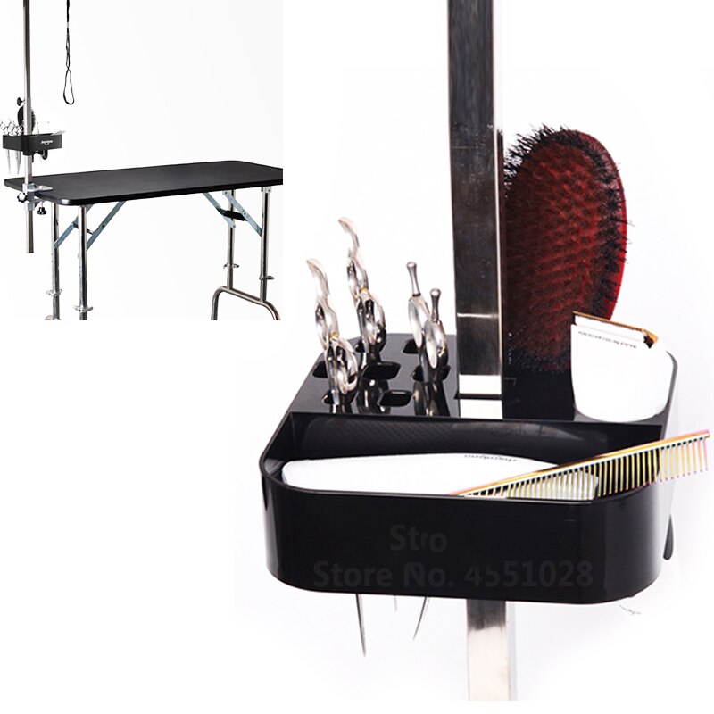 Pet Grooming Tools Tool Plastic Storage Box on The Bracket Pet Grooming Table Scissors Dog Comb Boxes Pet Shop Dog Acessorios