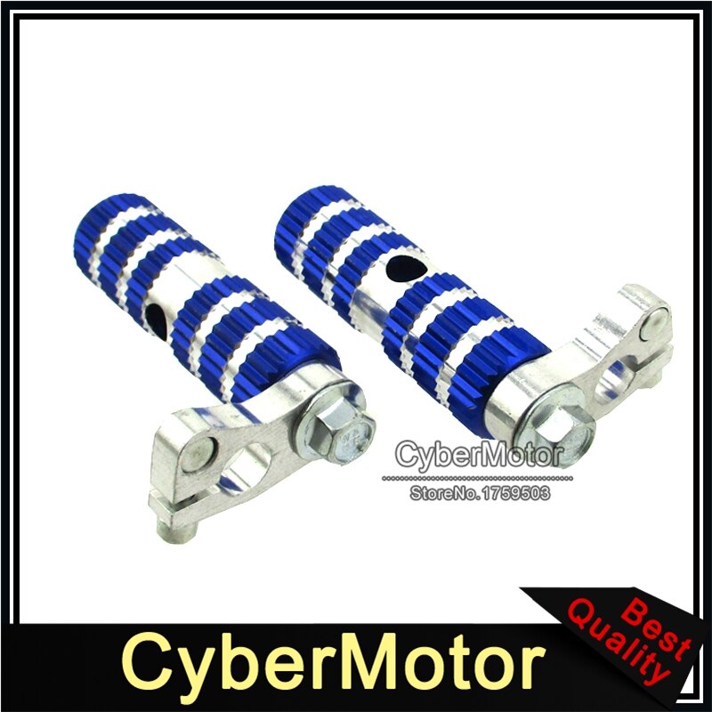 Aluminium Racing Voetsteunen Voetsteun Pinnen Voor 2 Takt 47cc 49cc Minimoto Pocket Bike MTA1 MTA2: Blue