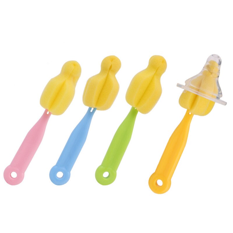 Baby Tepel Melk Borstel Fles Cup 360 Graden Spons Cleaner Fopspeen Borstel Spons Cup Borstel Kit