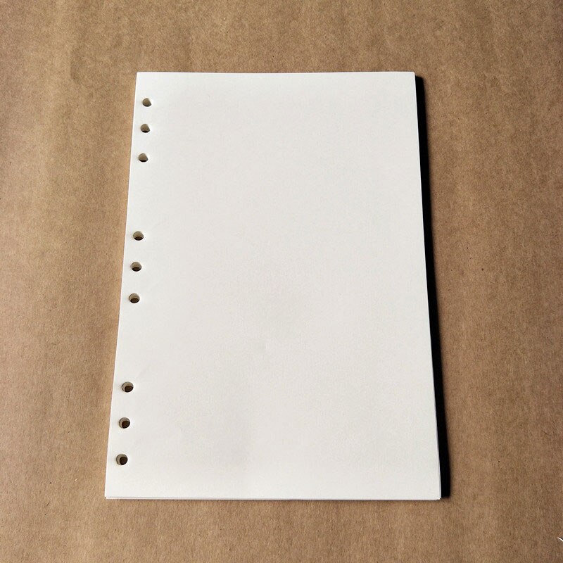 40Sheets/Pack A4/B5 Adapter Vulmiddel Papieren Losse Blad Notebook Core Wekelijkse Planner Leeg Notepad Innerlijke pagina School Kantoor Sup