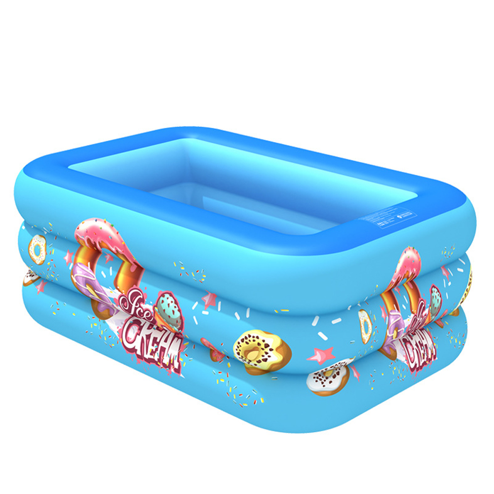 Kids Volwassenen Indoor Outdoor Baby Pvc Multipurpose Water Sport Opblaasbare Zwembad Thuis Draagbare Verdikte Slijtvast: 130cm / Blauw