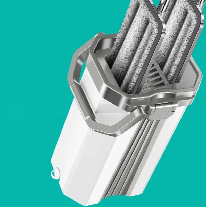 Plano apretar magia trapeador automático y el cubo para la casa y cocina lavado mopa para limpiar el piso Cubo de madera balde con mopa para pisos conjunto