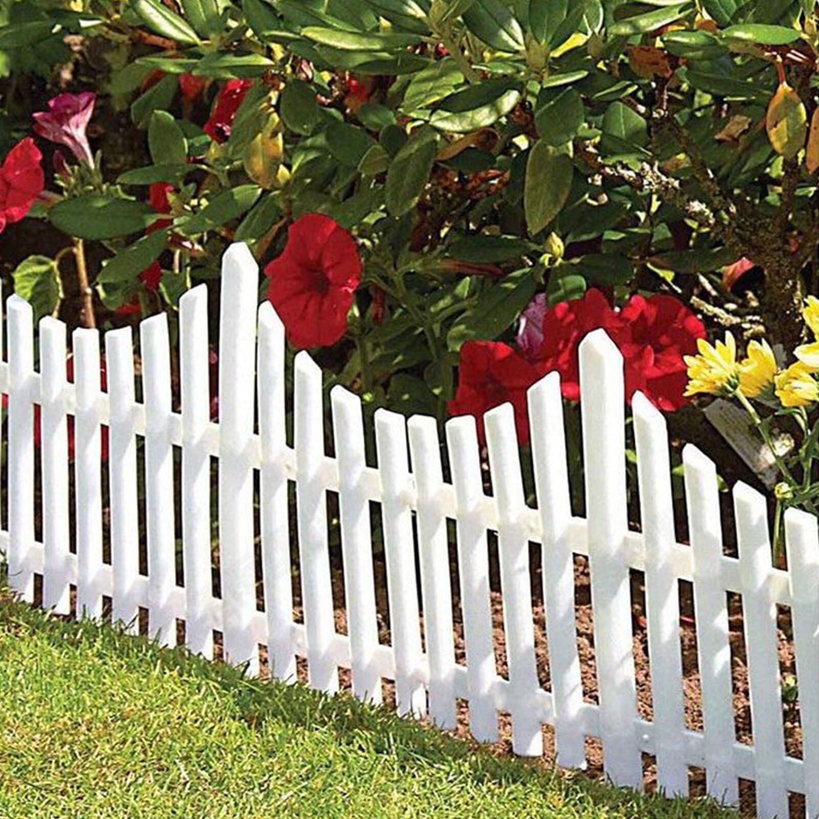 4Stck Lattenzaun Kunststoff Garten Grenze Rand Garten Hochzeit Dekor Garten Gemüse Kleinen Zaun DIY Dekoration