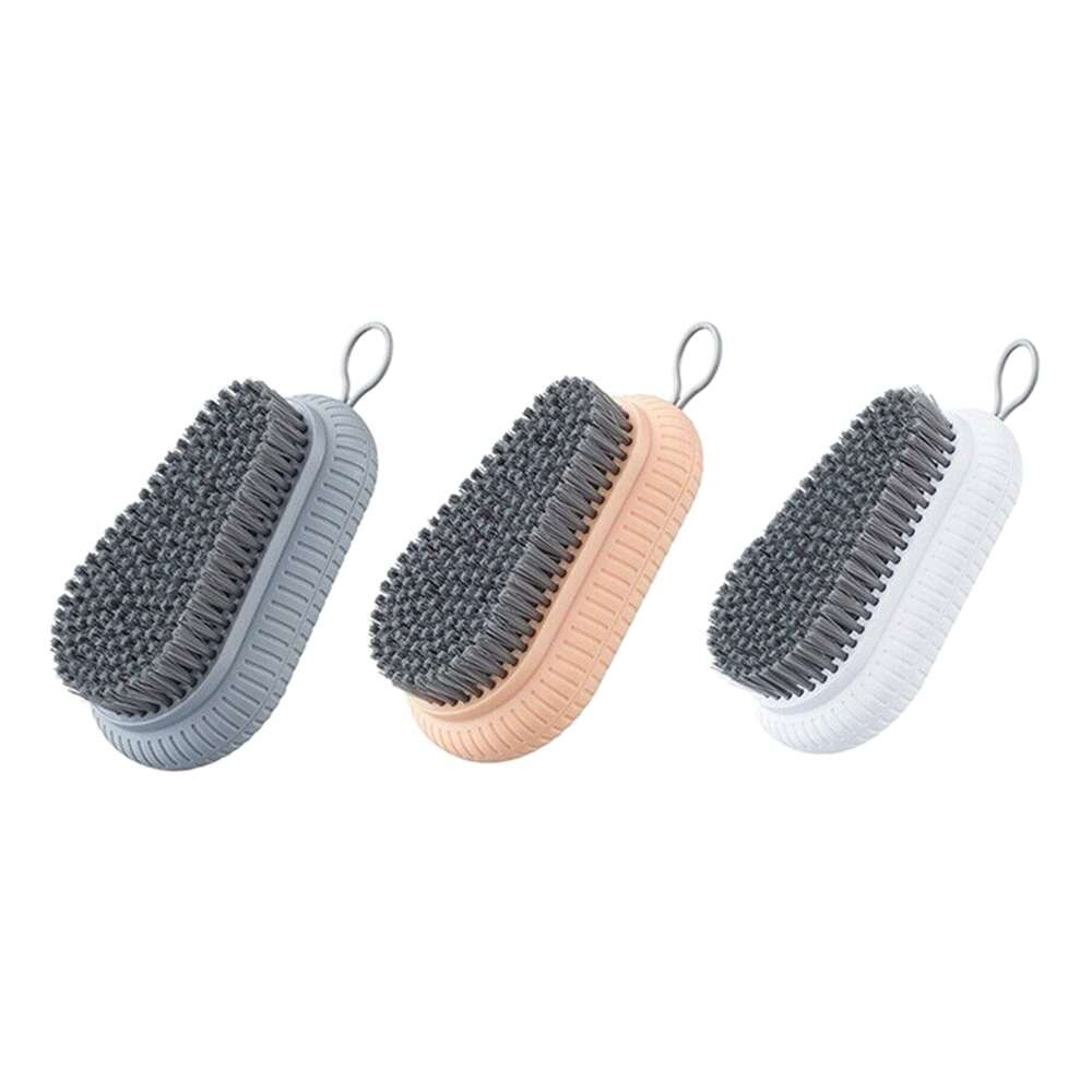 Cepillo de silicona para lavandería de 3 uds con paño de lavado de pelo suave, herramientas de cocina lavavajillas para el hogar, cepillo de mano