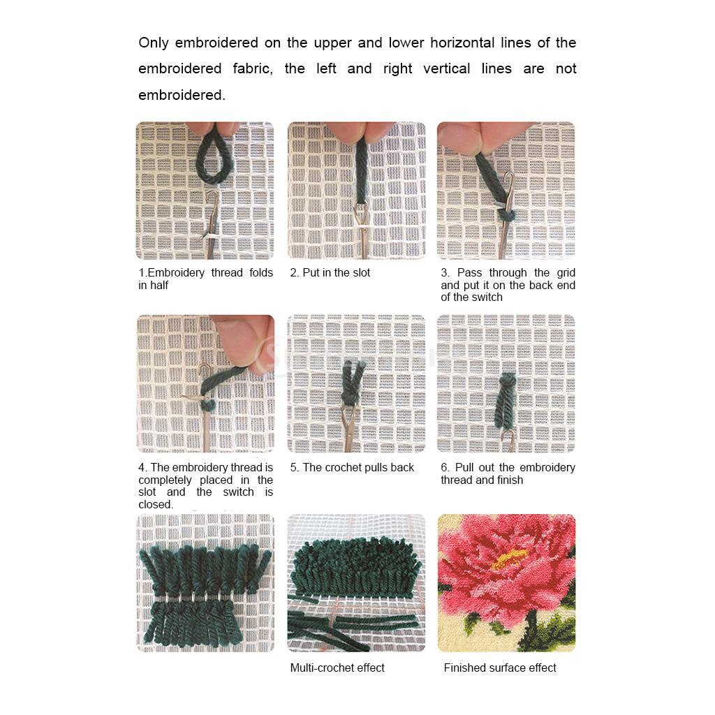 Kit de Crochet de loquet à faire soi-même, housse d&#39;oreiller, tapis, fabrication de Crochet, couture artisanale