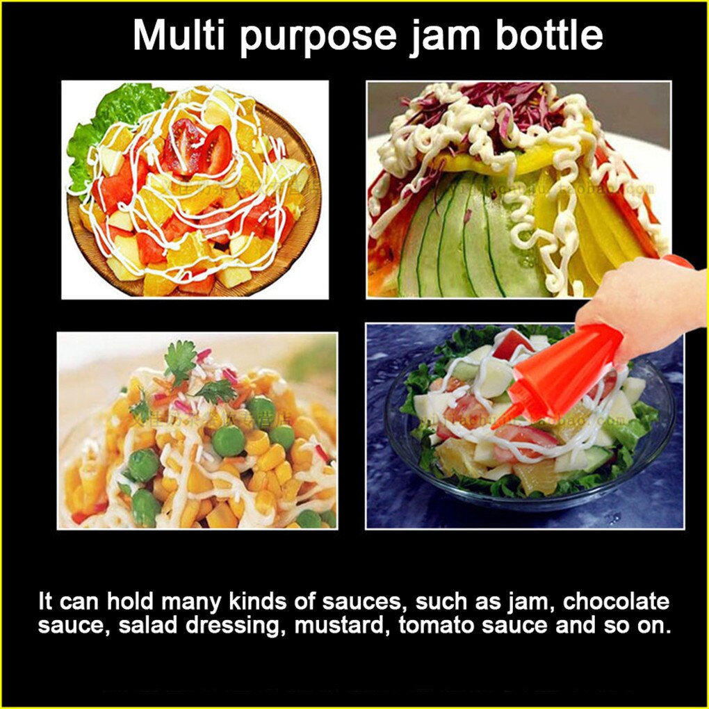 Sauce Dispenser Bottle Squeeze Squirt Condiment Bottles Home Kitchen Gadget Ketchup Mustard Mayo Sauces Olive Oil Bottles