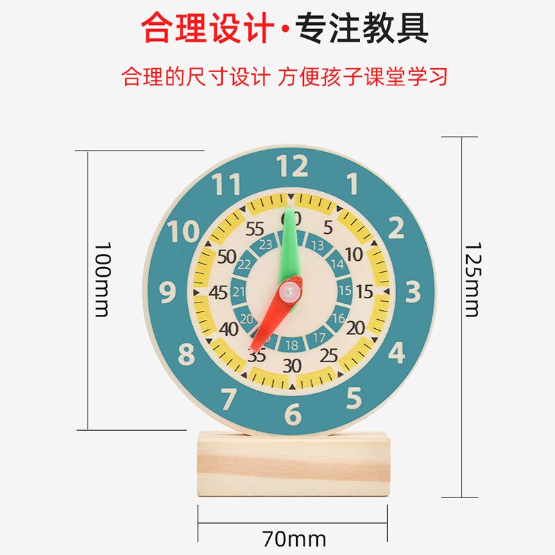 Kleine Anzahl Uhr Lehrmittel Stunde Studie einstellen Baby Kognitiven Holz Spielzeug Zeit Kognitiven freundlicher