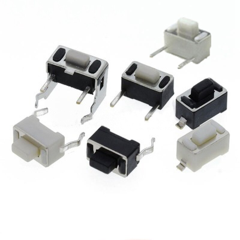 20 Stks/partij 3*6*4.3Mm Microschakelaar Witte Knop Tactiele Tact Drukknop Reset Knop 2pin Smd 3X6X4.3Mm