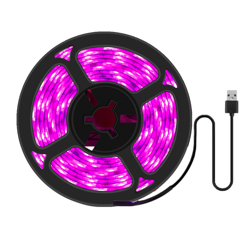 Led vækstlys fuldt spektrum usb vækstlysstrimmel 0.5m 1m 2m 2835 chip led phyto lampe til planter blomster drivhus hydroponisk: Lysegrøn / Lyserød / 50w
