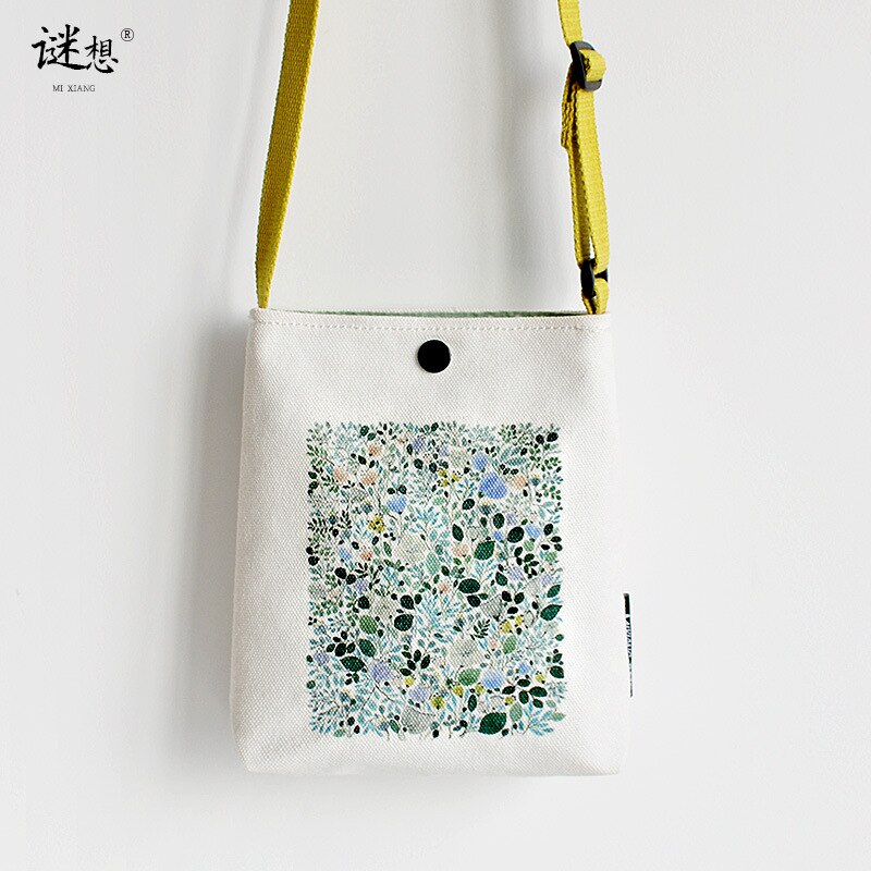 Newhotstacy Tasche 110619 reine baumwoll-Segeltuch-tasche damen-umhängetasche mit einem schultergurt, handytasche: 1