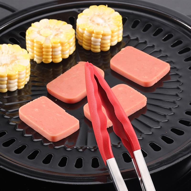 Kjøkken matte tang varmebestandig silikon grille tang servering tang bbq salat verktøy hjem kjøkken tilbehør