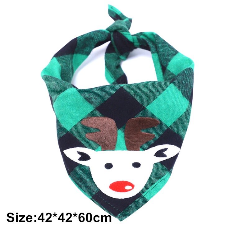 Christmas Pet Dog Triangle Bandanas Xmas Large Dog Scarf Collar Neckerchief Puppy Dogs Pet Bow Ties Slobber Towel Clothes: B 04