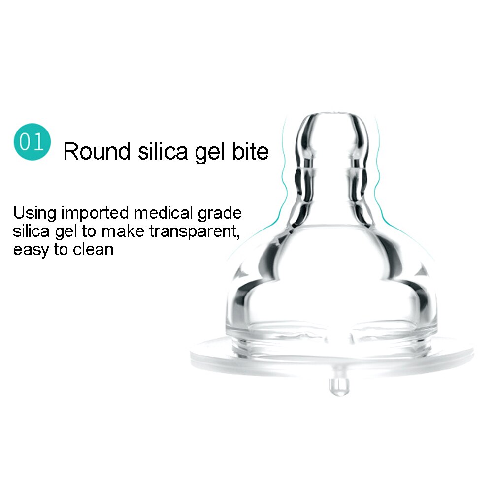 Baby Newborns Soft Safety Liquid Silicone Pacifier Nipple Natural