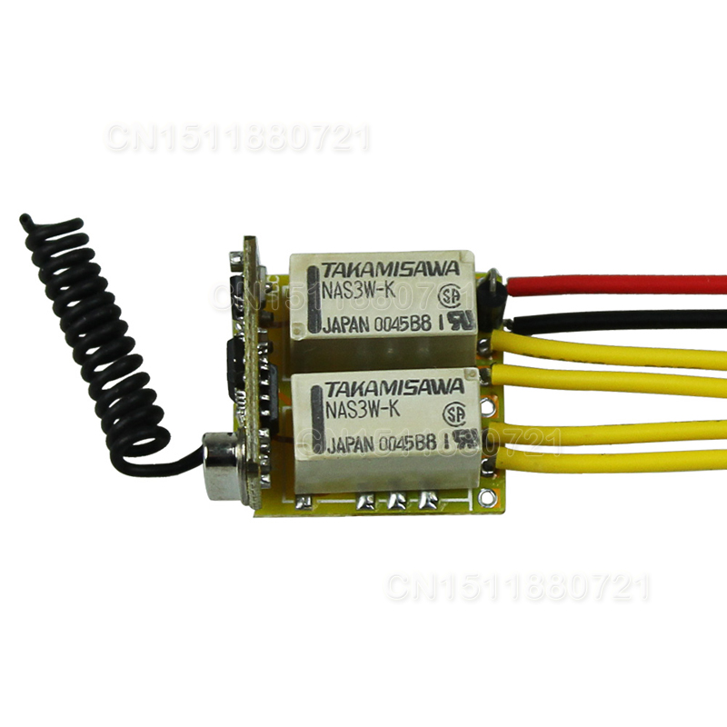 Dc 3.7v 4.5v 5v 7.4v 9v 12v mini 2ch relæ fjernbetjening mikro trådløs kontakt ingen com nc relæ modtager + sender kontakt