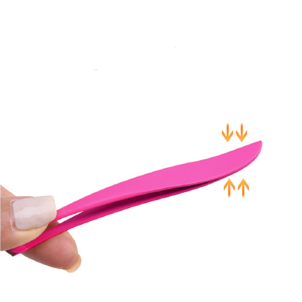 Herramienta de maquillaje de belleza de acero inoxidable, extractor de pelo inclinado, pinzas para pestañas cejas, novedad