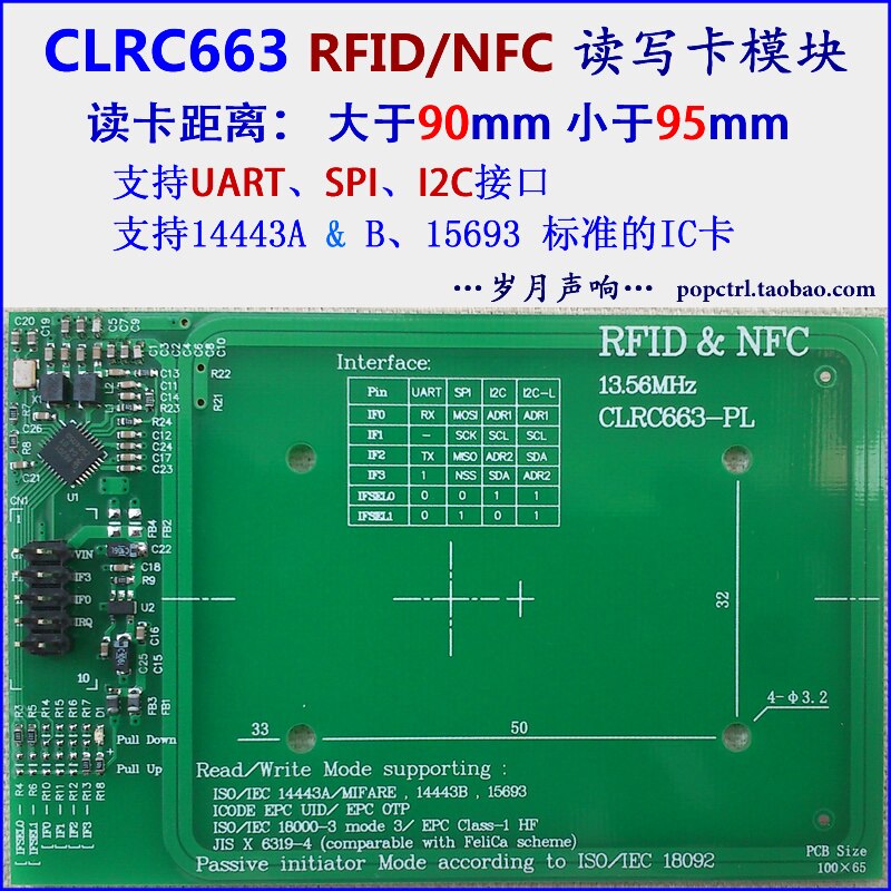 CLRC663 Module Rfid/Nfc Read-Write Module Lange Afstand