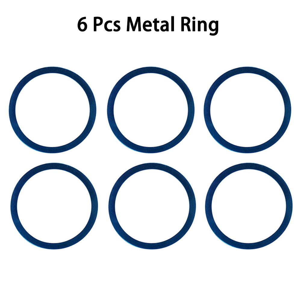 For iPhone 12Pro Max 12 Mini 11 Xs Max Xr 8Plus X Wireless Charging Magnet Mobile Phone Case Strong Magnetic Magsafe Accessory: 6Pes Metal Ring