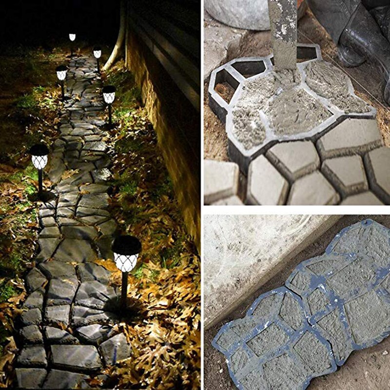 13.4 " x13.4 " x1.42 " genanvendelig beton sti maker gang forme trappesten brolægger græsplæne gårdhave gårdhave gør det selv gangbro fortovet