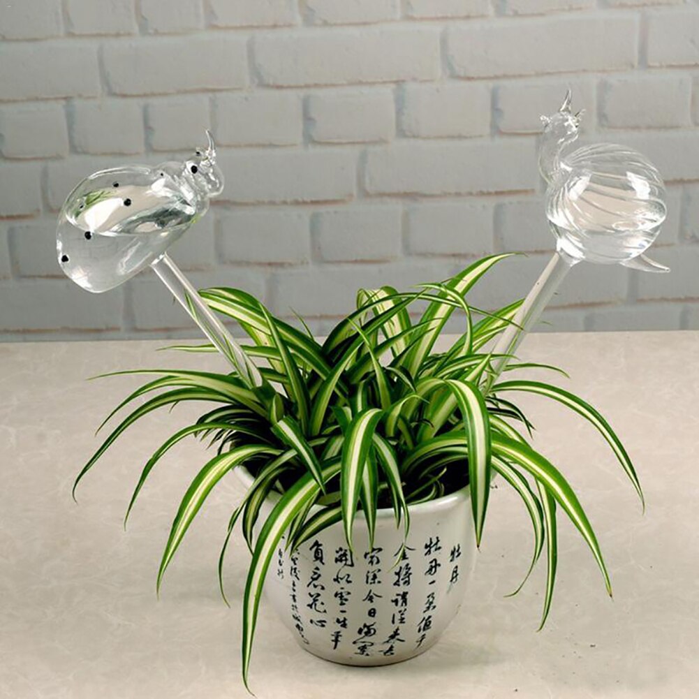 1 stk søde automatiske planter selvvandende dryp glas snegl fugl svane drypvandingssystem blomst vand foder haveforsyninger