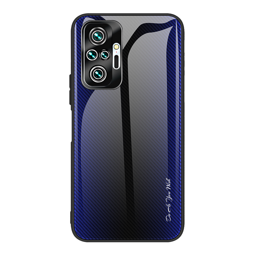 Custodia protettiva di lusso 10 vetro temperato sfumato per xiaomi redmi note 10 pro 10s: Addominali / Blu
