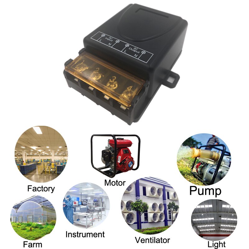 High-Power 5000W 433MHz RF Remote Control AC 75V~220V transmitor Receiver for Factory Farm Office Ventilation Pump LED Light