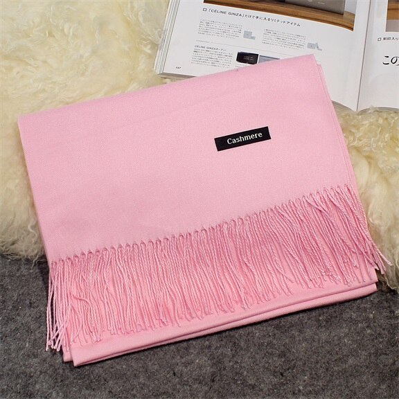 Hot Camelo Cachecol Pashmina Cachecol de Caxemira Envoltório Xaile Xaile do Inverno do Lenço das Mulheres Lenços de Borla Longo NB01 Cobertor Cachecol de Alta Qualidade: Rosa