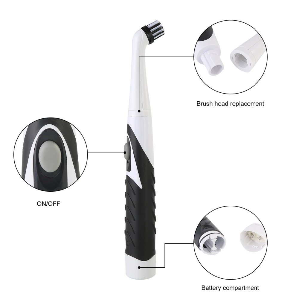 4 in1 Electric Sonic Scrubber Cleaning Brush Household Cleaner Brush with 4 Brush Heads brew