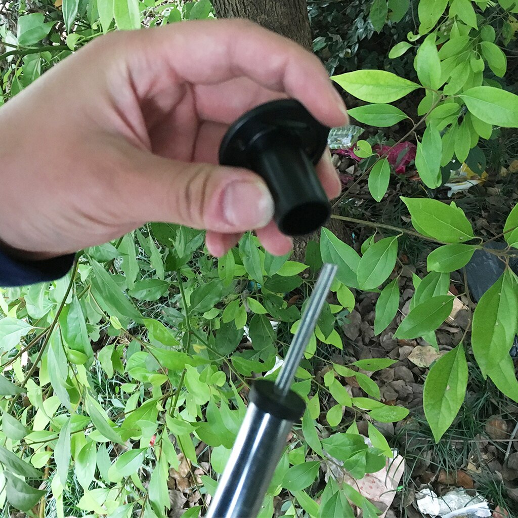 5pcs Black Trekking Pole Walking Stick Cane Tips Cap Protector Tent Prop Top Cap