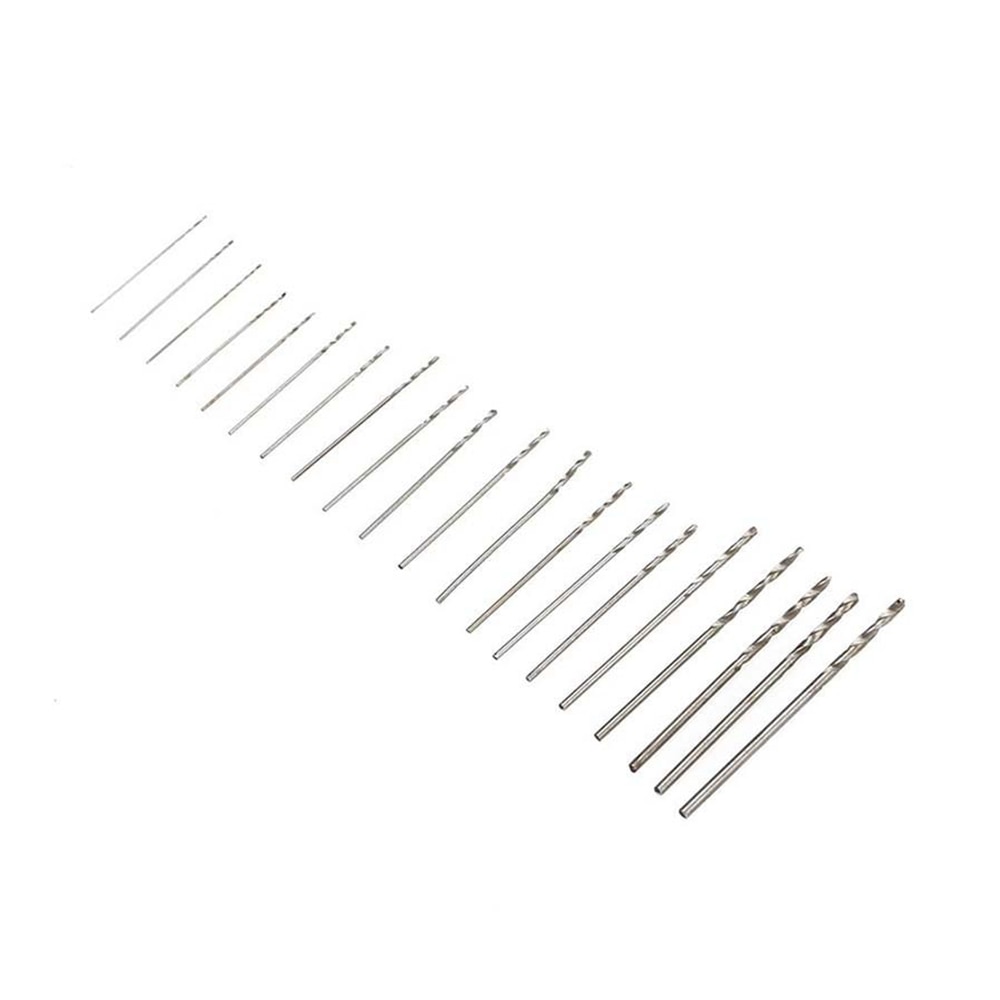 0.3-3.2mm en aluminium Mini Micro manuel perceuse à main ensembles mandrin sans clé + 20 forets hélicoïdaux pcsHSS ensemble outils de foret à bois
