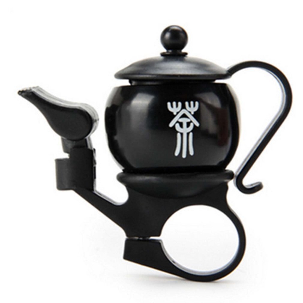 Fietsbel Novelty Mini Theepot Vormige Fiets Bell Ring (Zwart)