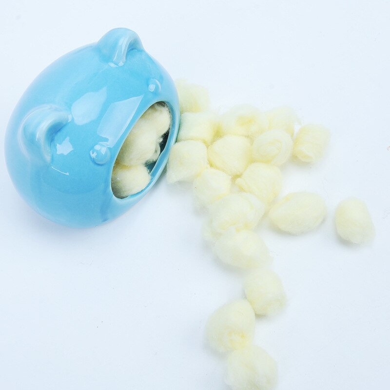 100Pcs Hamster Katoen Ballen Winter Warm Hamster Nestelen Materiaal Kleurrijke Leuke Mini Ballen Kleine Producten Huisdier Kooi Accessoires