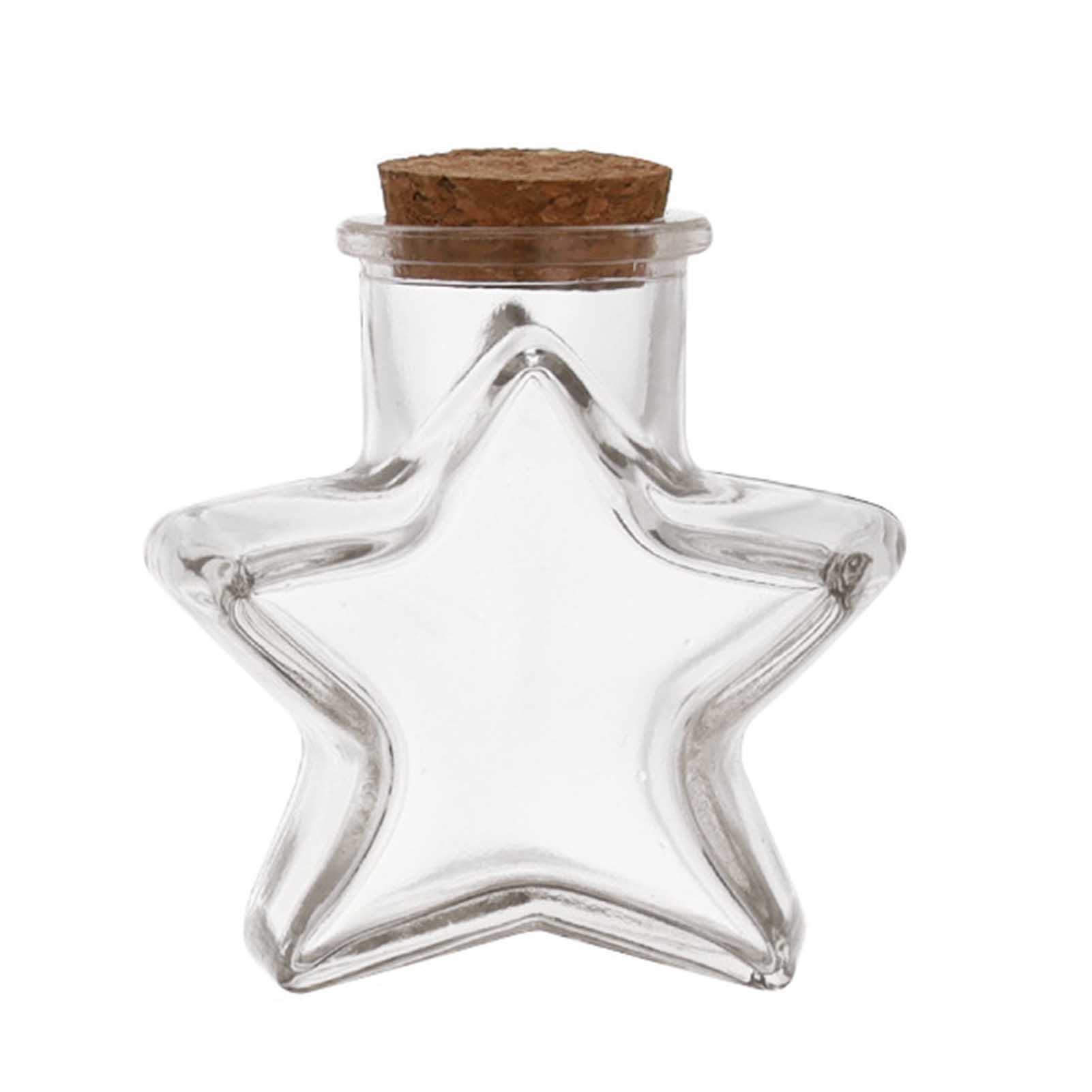 Botellas de vidrio en forma de estrella, adorno de deseos, manualidades, tarros de , de boda de Navidad, botella de almacenamiento transparente, decoraciones navideñas
