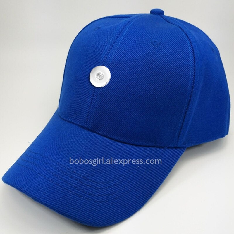 Multicolor sport Baseball 18mm przystawki przycisk czapki DIY biżuteria kapelusze TW206: PEACOCK BLUE