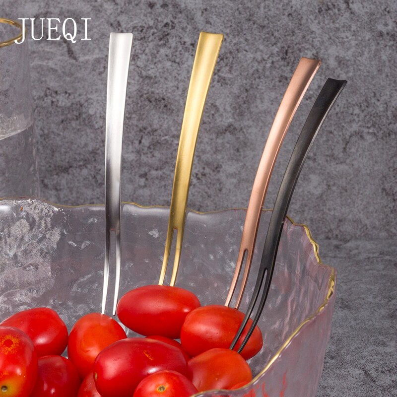 TOPPERFUN 3-teiliges Edelstahl Gabel Set - Für Obst & Dessert