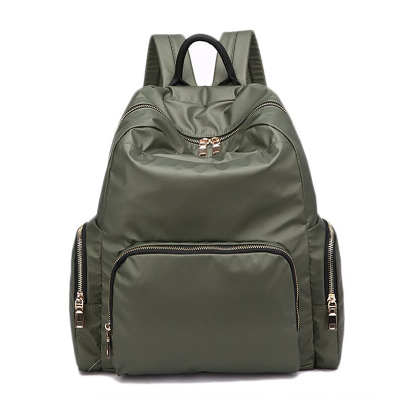 Rugzak dames rugzak dames schoudertas effen kleur schooltas voor tienermeisjes dames reistas rugzak: Legergroen