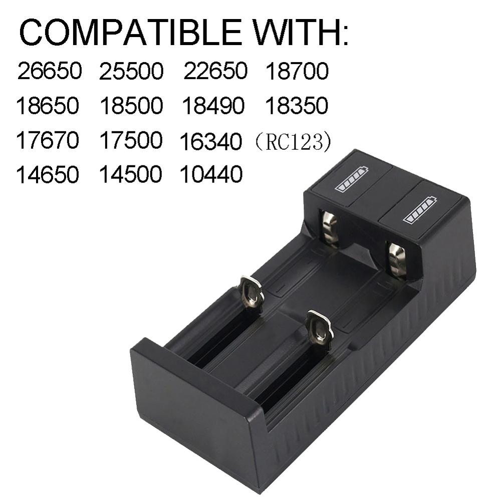 Universele Batterij Usb Lader 3.7V Voor 18650 16340 14500 10400 26650 Li-Ion Oplaadbare Smart 18650 Charger