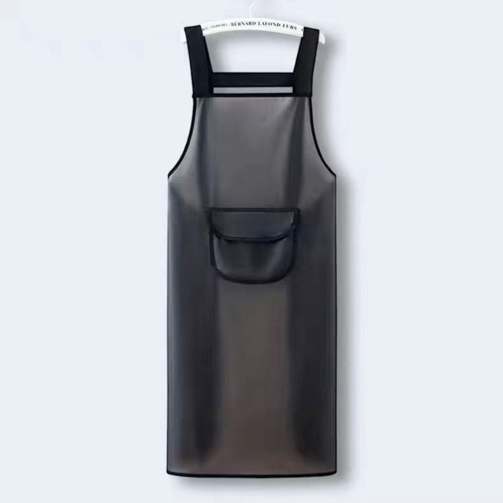 Tablier de Cuisine Imperméable en PVC Transparent Noir, pour le Travail, la Maison, les Livres, D343: S / YELLOW