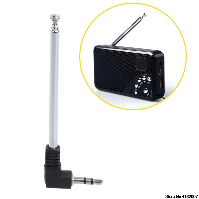 3.5mm Radio Receiver Antenna Stainless Steel Multi-Purpose Interface FM Radio