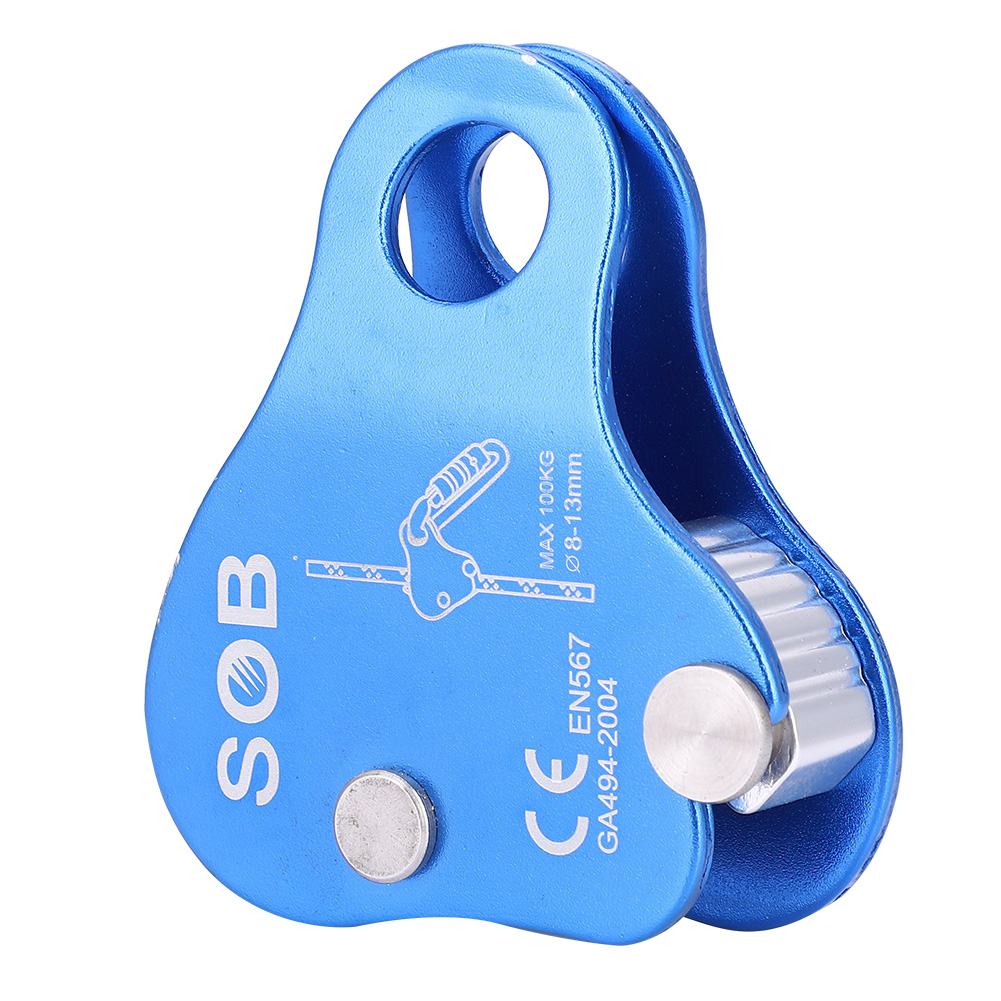 Alumínio liga escalada corda Grab, grande carga rolamento, Descender, montanhismo suprimentos, armário, 5KN