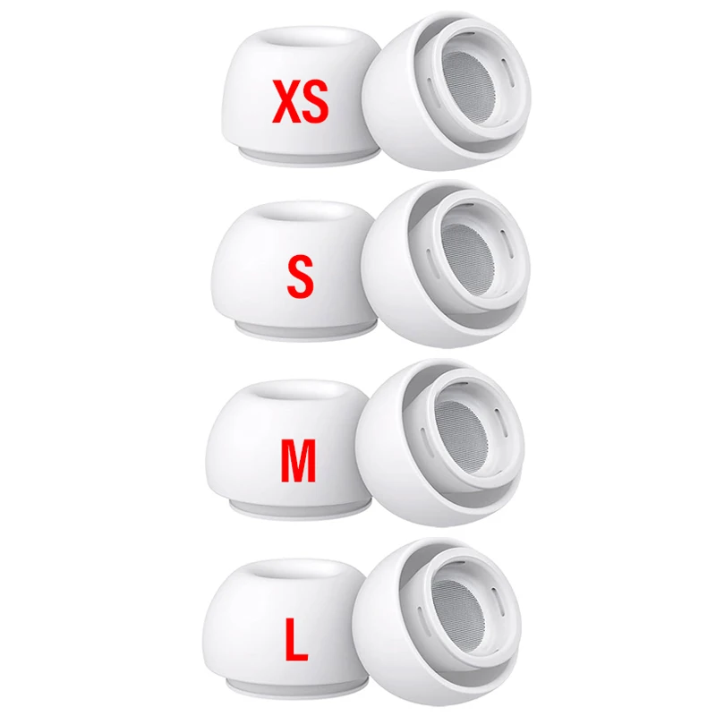 For AirPods Pro Ear Tips Replacement Silicone Rubber Earplugs Earbuds Protector Cover Caps For AirPods Pro Accessories: 2XS / CORAL
