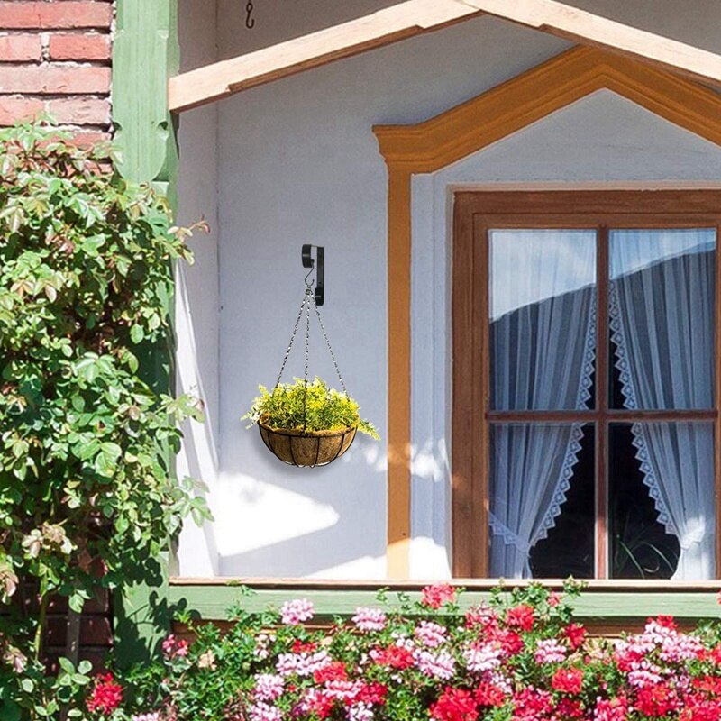 Bloempot Bracket Wall Mount Outdoor Muur Haak Voor Opknoping Bloempotten En Vogel Feeders (Pak Van 4)