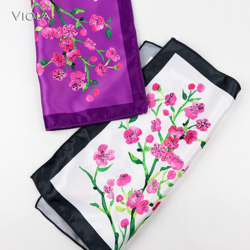 Blumen- Seide Textur Tasche Platz Glatte Weiche Polyester Taschentücher Geschäft Rauchen Krawatte Männer Taschentuch Zubehör