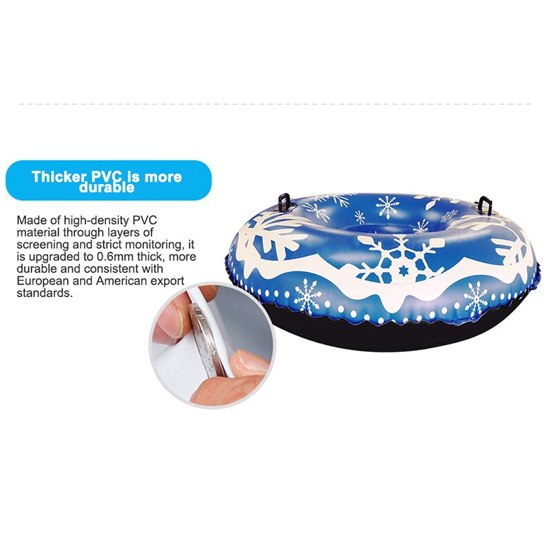 Tubo de neve inflável grande pvc neve barco snowboard floated esqui placa ao ar livre tubo de neve acessórios de brinquedo de inverno