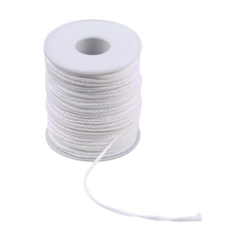 60m White Candle Wicks Spool Of Cotton Square Braid Candle Wicks Wick Core For DIY Handmade Candle Oil Lamps Making