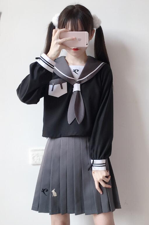 School Uniforms Girls JK Uniform Shirts Skirts Suit Student High School Japanese Preppy Sailor Suit jkx111